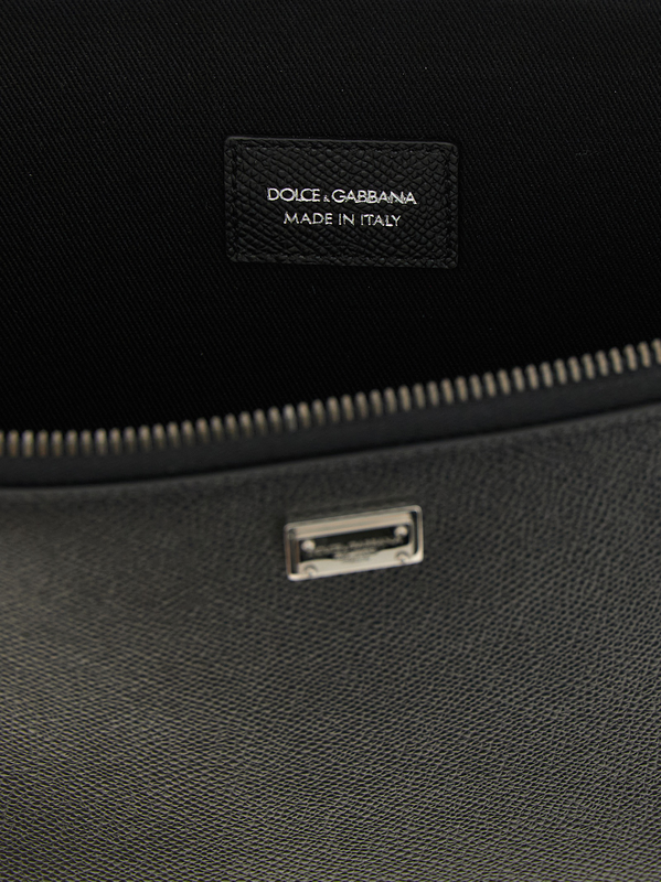 Black calfskin clutch bag-null