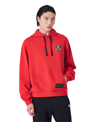 Champion men hooded sweatshirt, Red Champion men hooded sweatshirt, Red, medium