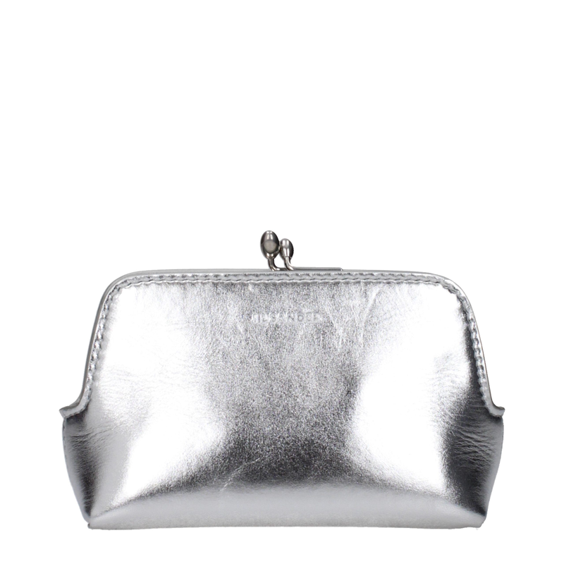 Gray leather crossbody bag-null