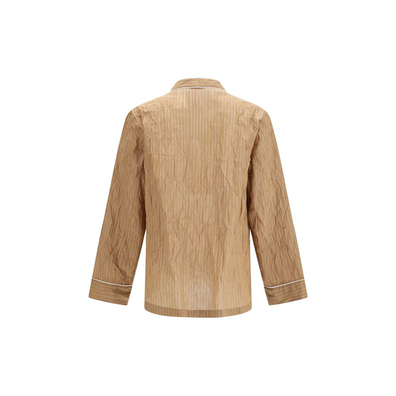 Beige linen robe-null