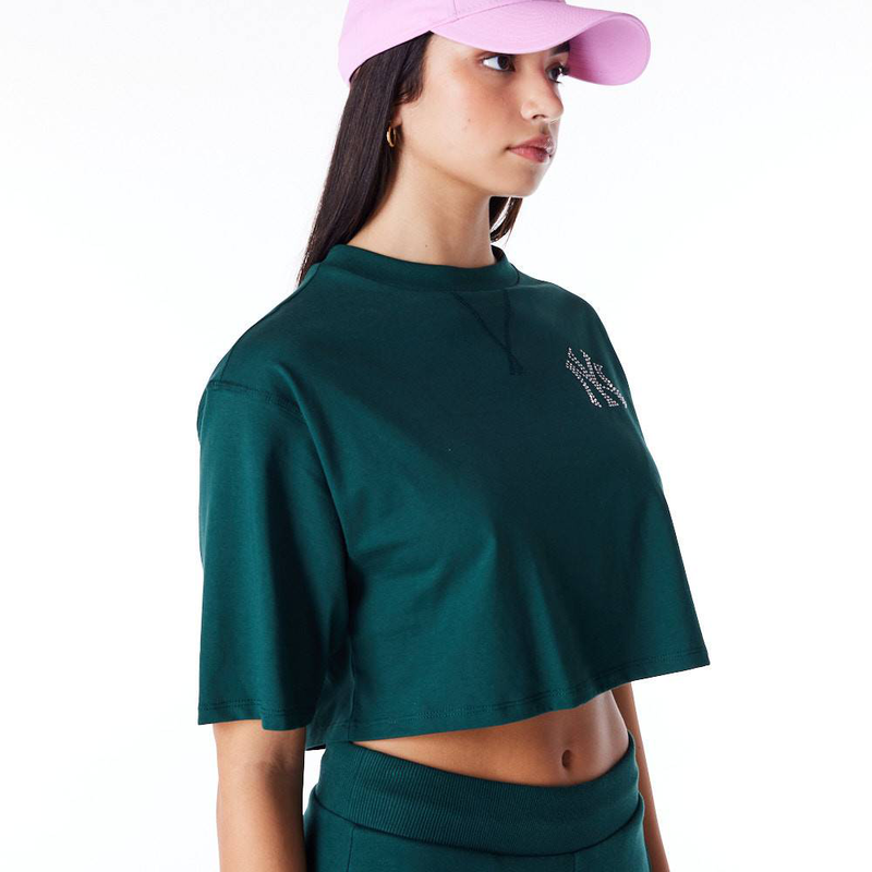 New era mlb diamante crop tee new york yankees-null