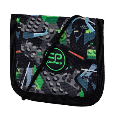 Coolpack wallet nill-kids from the block f134823, Black/green, medium