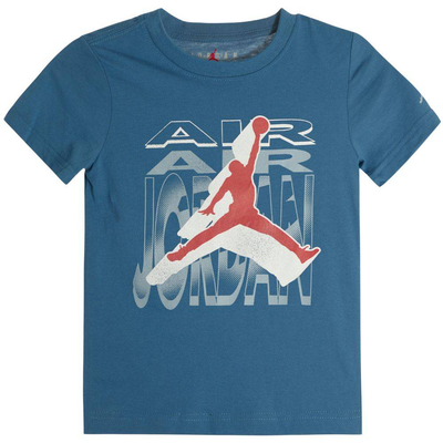 Nike jordan big kids Air 2 3d ss tee, Blue, medium