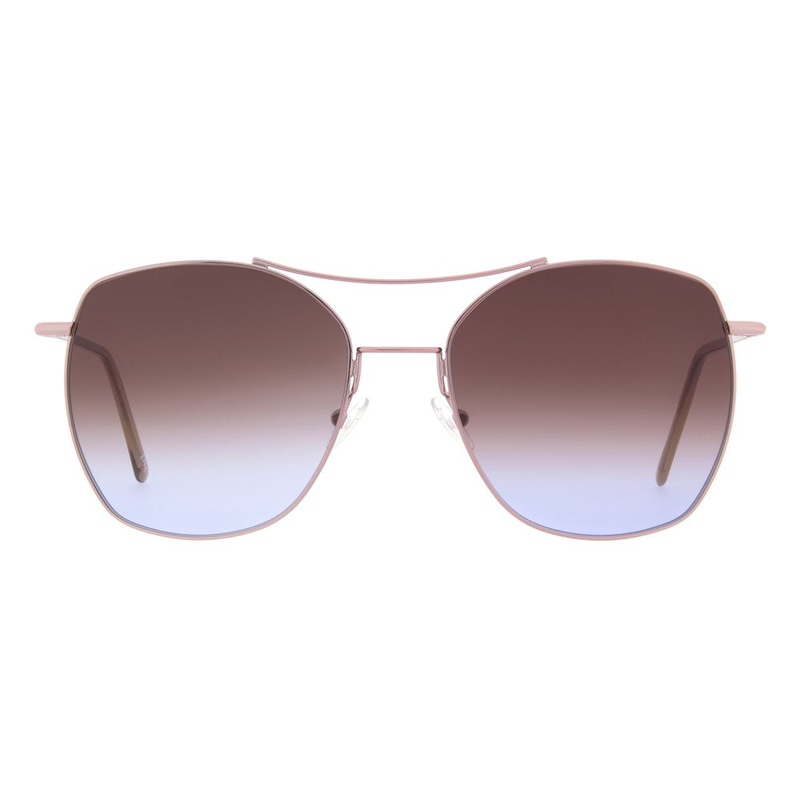 Rose gold metal sunglasses-null
