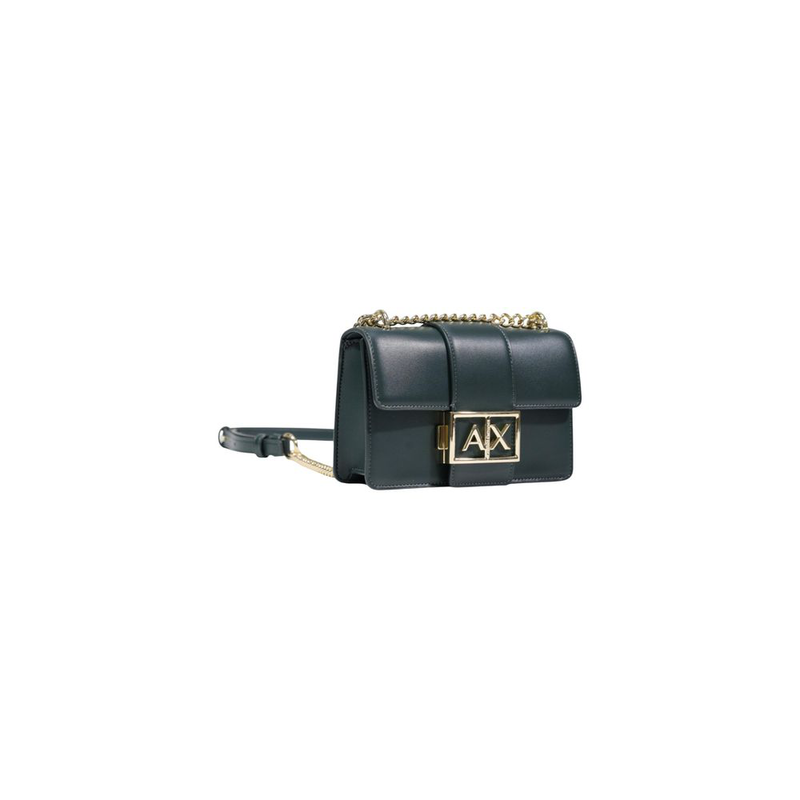 Green polyester handbag-null