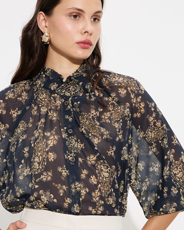 Shirt chiffon printed-null