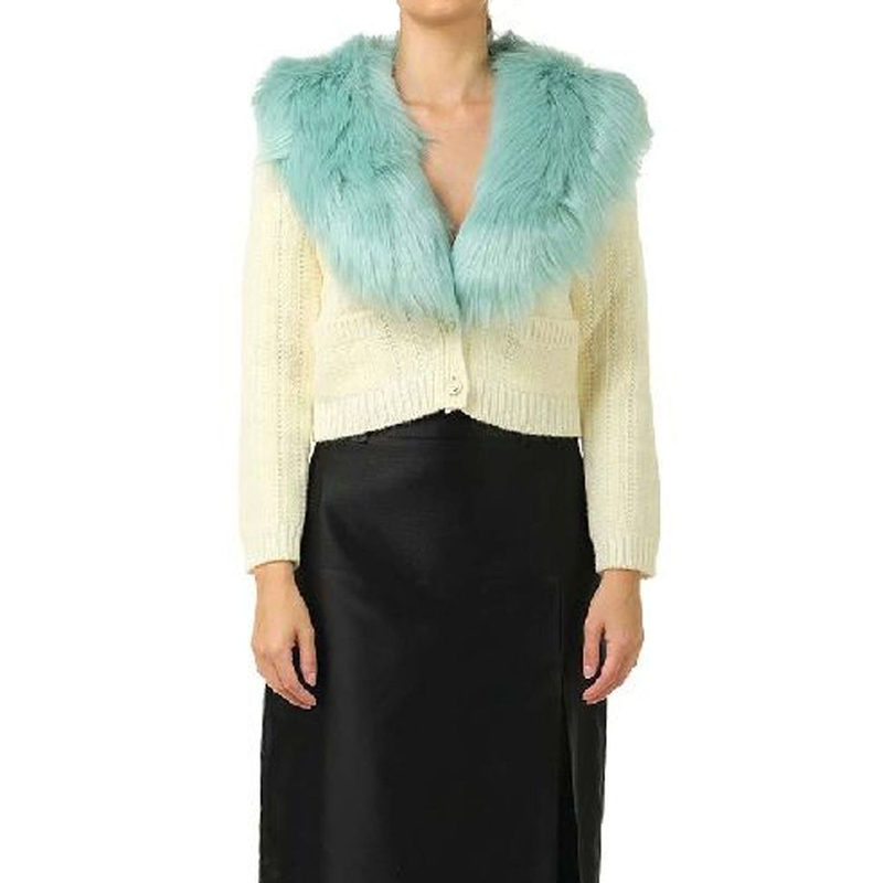 White wool cardigan-null