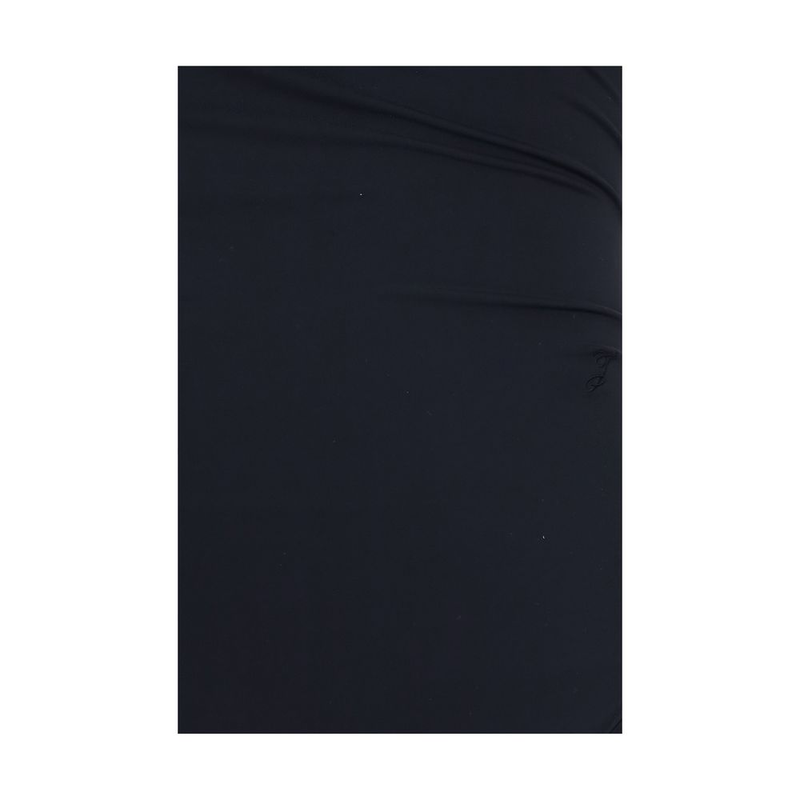 Black polyamide one-piece swimsuit-null