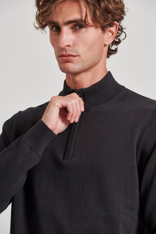 Funkybuddha knitwear halfzip image number null