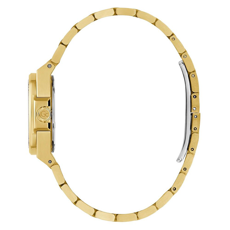 Gold stainless steel dress watch-null
