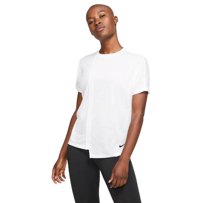 Rebel short sleeve top womens, White / Black, medium
