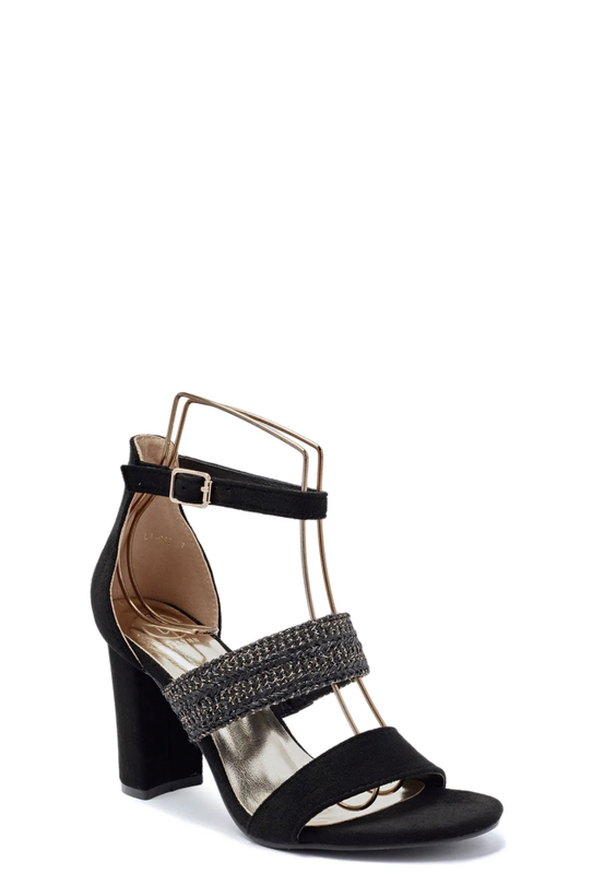 High heel suede sandal-null