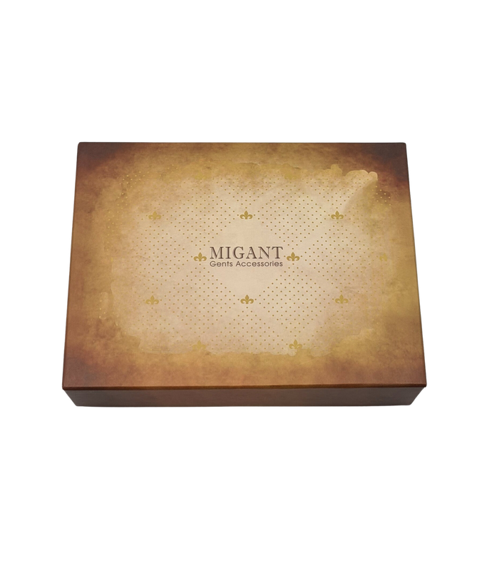 Migant design black or brown Genuine leather wallet in giftbox 6443 image number null