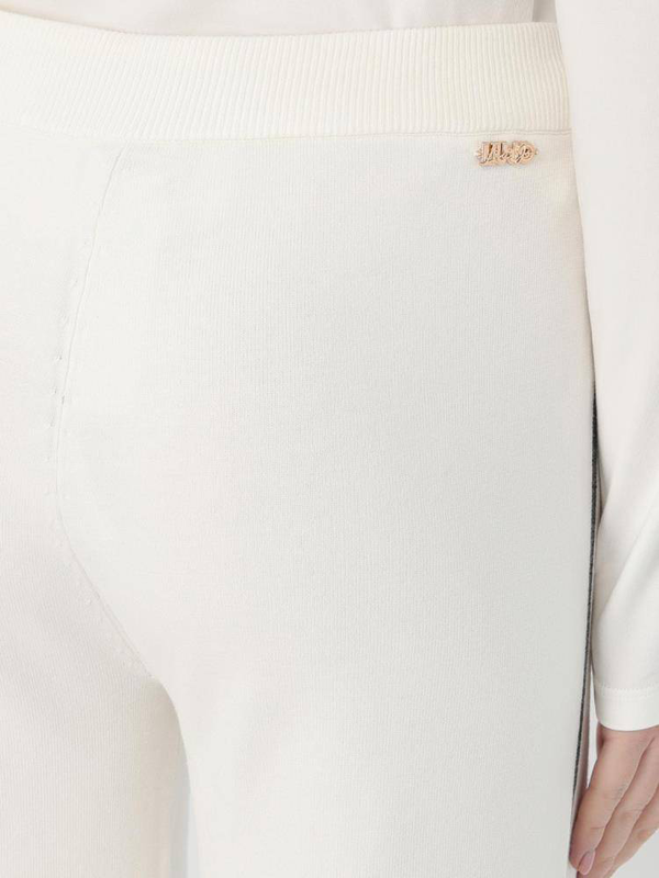 Liu Jo straight leg side stripe knitted pants-null