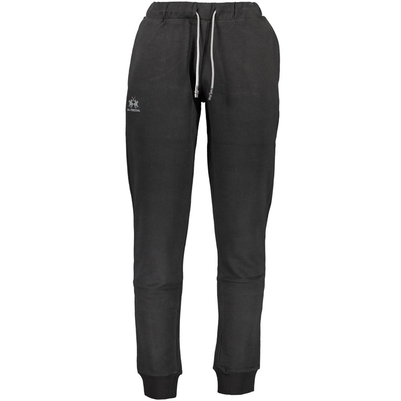 Black cotton men's sweatpants-null