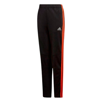 Boys football striker 3-stripes pant, Black / Solar Red, medium