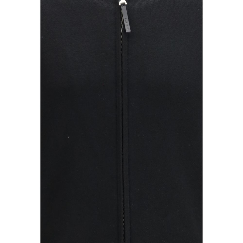 Black wool cardigan-null
