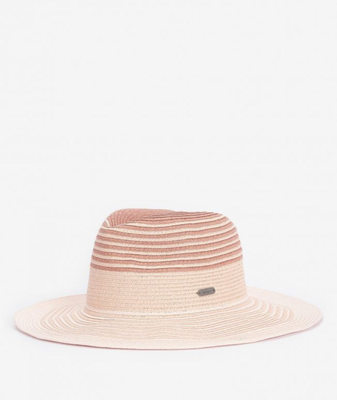Barbour andria fedora summer hat lha0533, Pink, medium