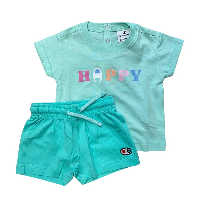 Champion toddler kids girls athletic short set mint 404976-gs009-null