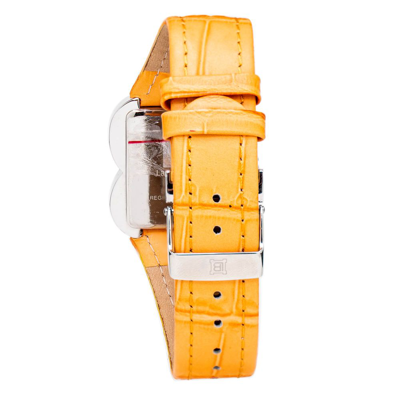 Orange leather watch-null