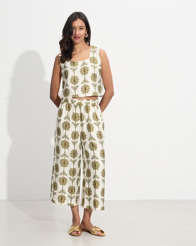 Trouser crop printed image number null