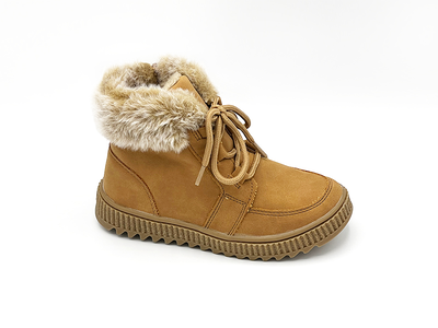 Boys fur leather ankle boots fg102