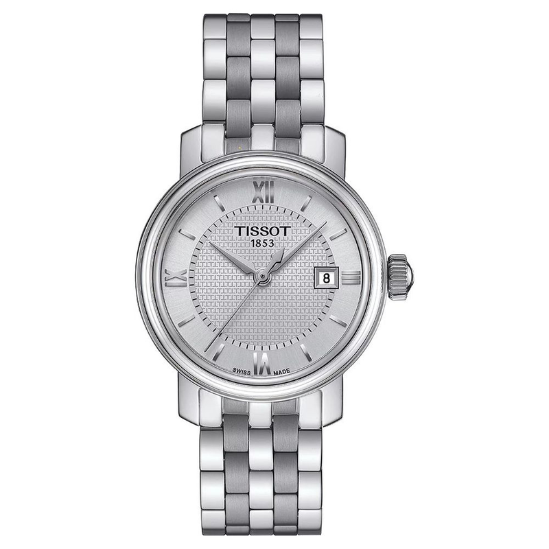 Gray stainless steel dress watch-null