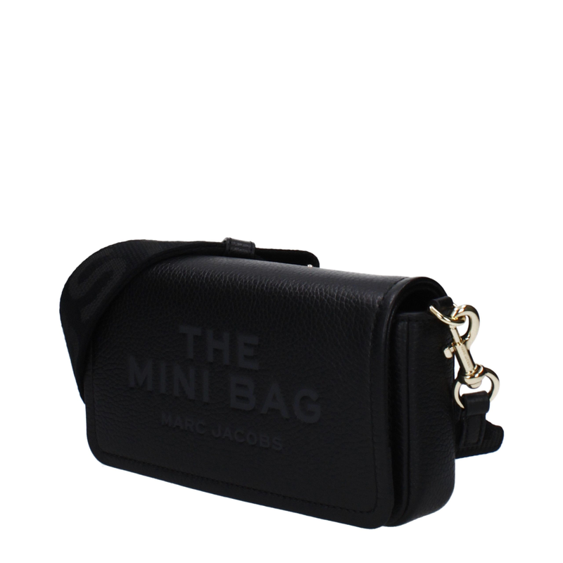 Black leather crossbody bag-null