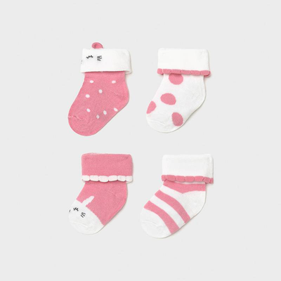 Σετ 4 ζευγαρια καλτσακια, Pink Dark, medium