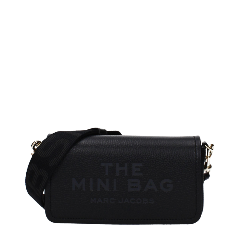 Black leather crossbody bag-null