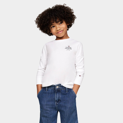 Boys logo puff print regular longsleeve tee