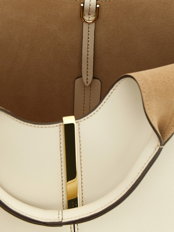 White calfskin tote bag-null