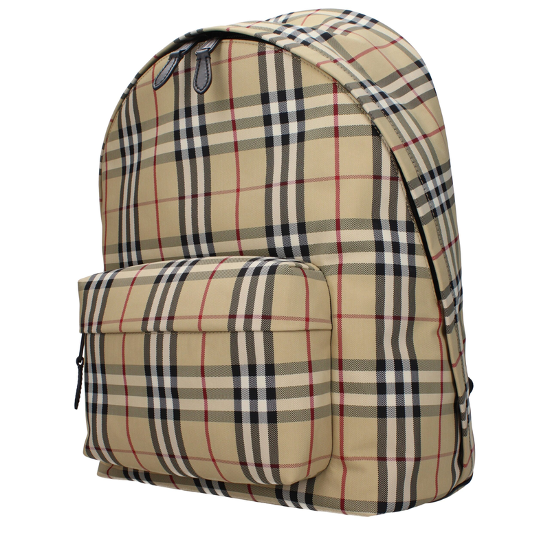 Beige fabric backpack-null