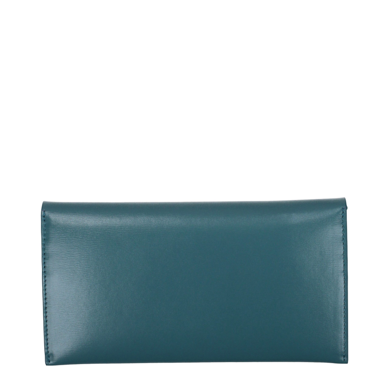 Blue leather wallet-null