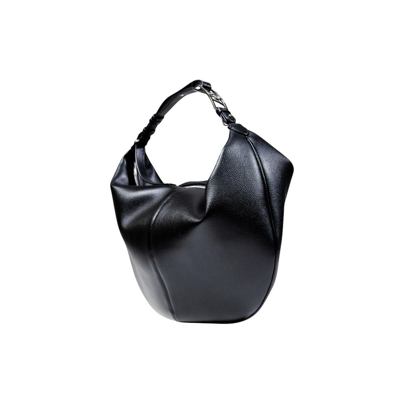 Black polyester handbag-null