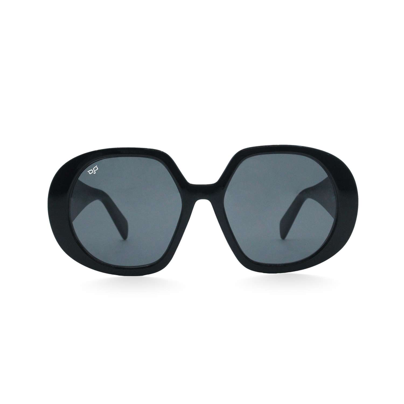 Product image: OJO sunglasses trend round black frame and temples with black lenses rx-null