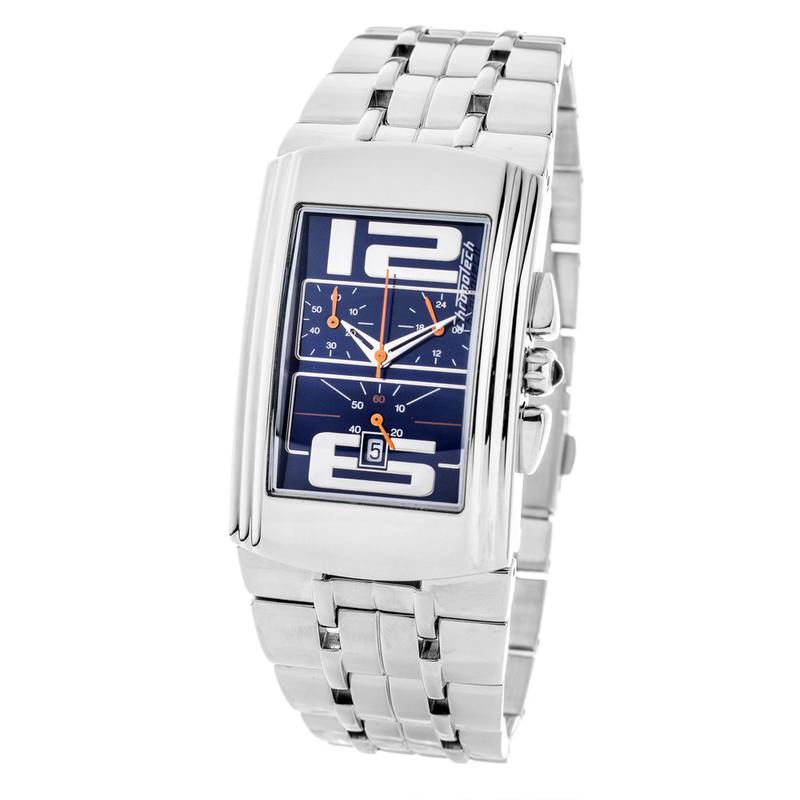 Silver stainless steel dress watch-null
