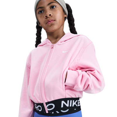 Pro Dri-FIT full-zip girl hoodie, Soft Pink, medium