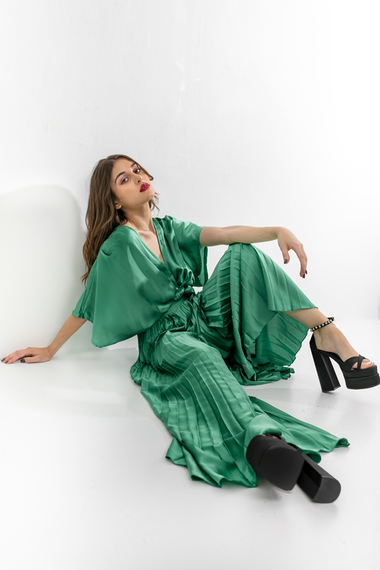 Pagoda jumpsuit green-null