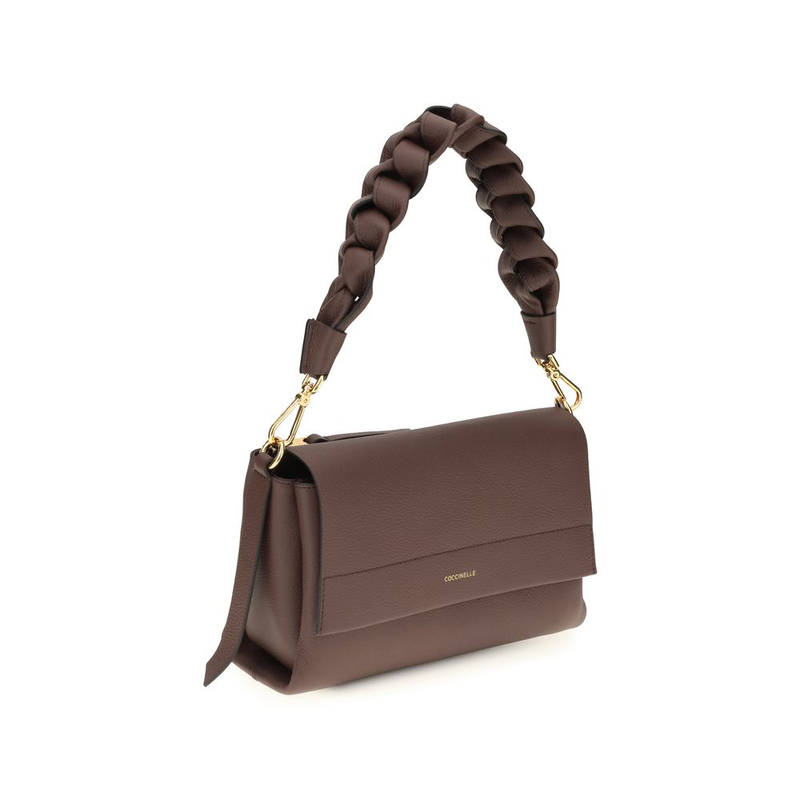 Brown calf leather bos taurus shoulder bag-null