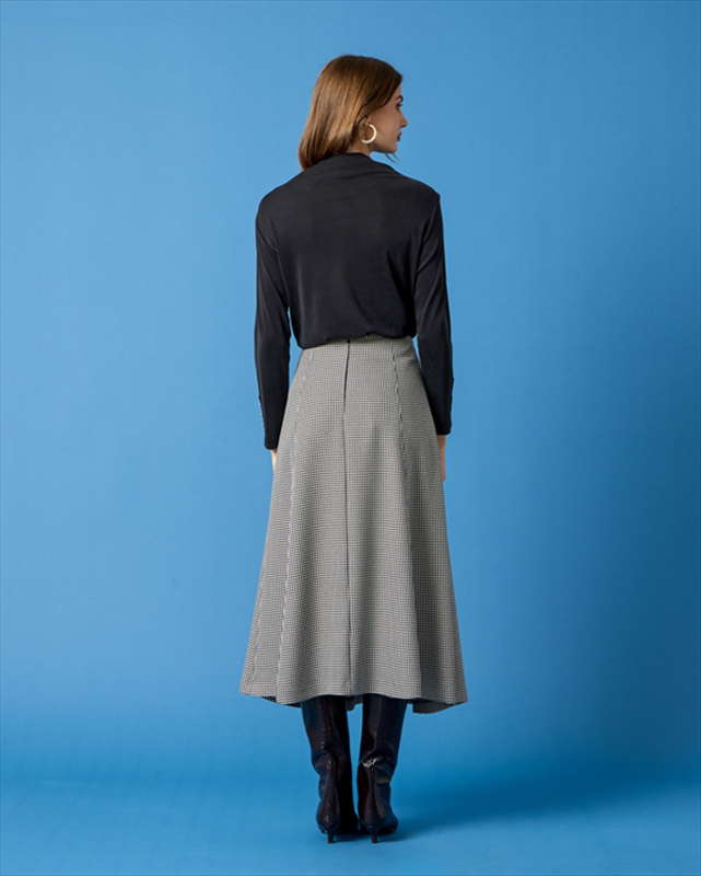 Midi pied de poule skirt-null