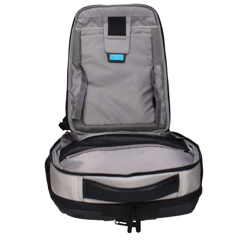 Gray nylon backpack-null