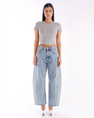 Gwen barrel reversed jeans, Blue, medium