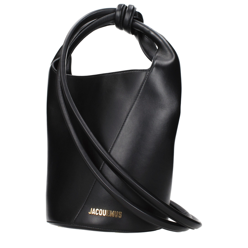 Black leather crossbody bag-null
