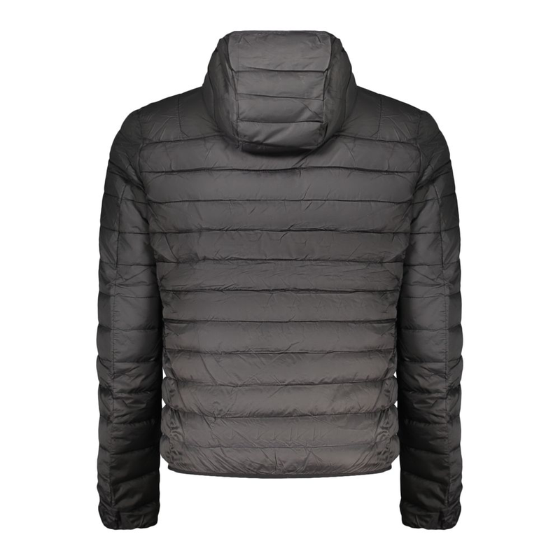 Black polyester men's jacket-null