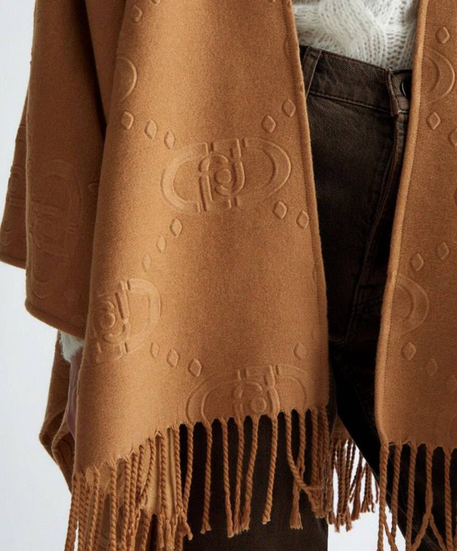 Liu Jo poncho embossed logo-null