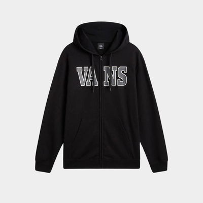 Varcity zip hoodie, Black, medium