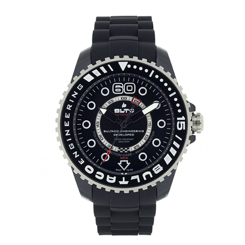 Black synthetic sport watch-null