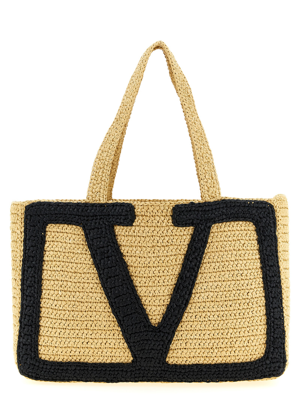 Black viscose tote bag-null