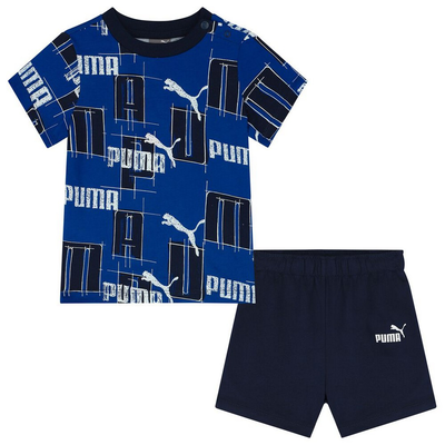 Puma minicats logo baby boy infant toddler graphic set cobalt glaze 680326-17, Blue, medium